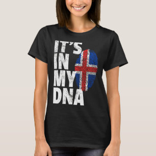 Isländskt Island Flagga Det är i min DNA-jul C T Shirt