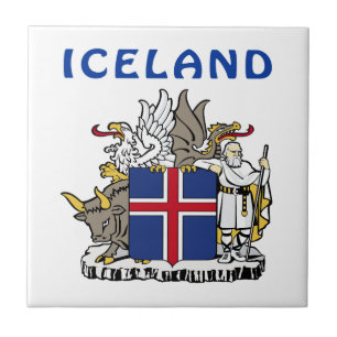 ISLANDvapensköld Kakelplatta