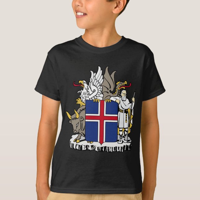 Islandvapensköld T-shirt (Framsida)