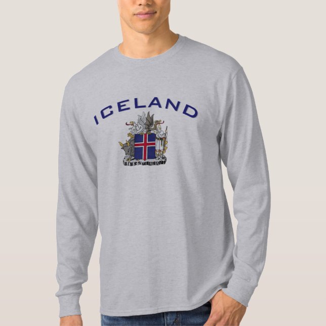 Islandvapensköld Tee Shirt (Framsida)