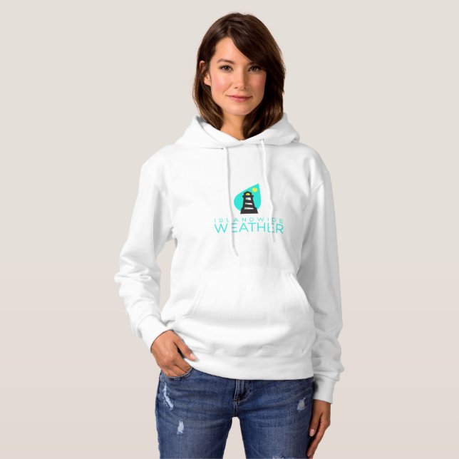 Islandwide väderkvinna Hoodie T-shirt (Hel framsida)