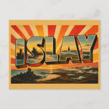 Islay Skottland Vintage Resemålning Konst
