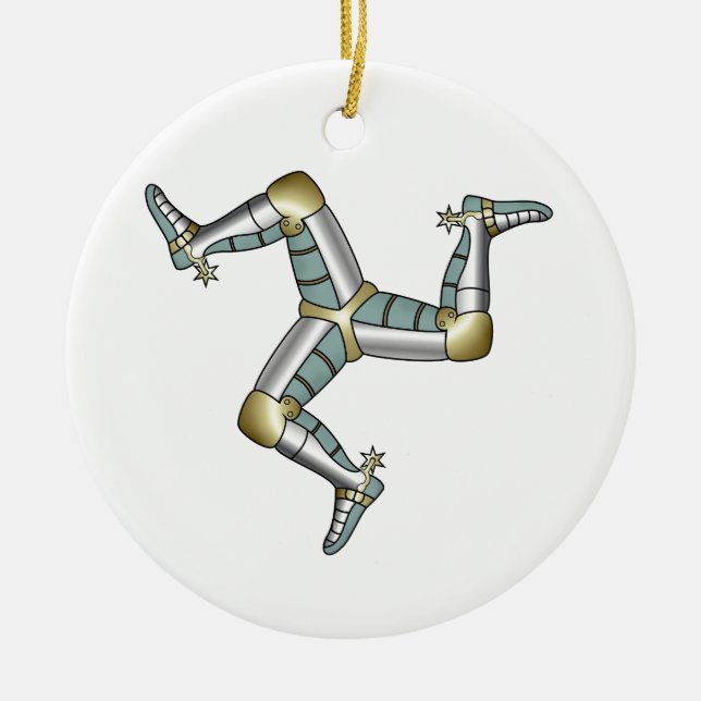 Isle av manen julgransprydnad keramik (Framsidan)