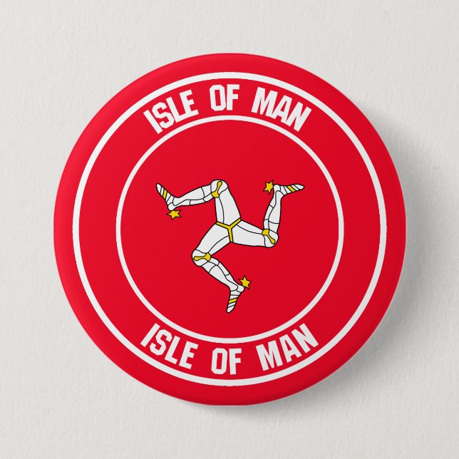 Isle av manrundaemblemen knapp (Framsida)