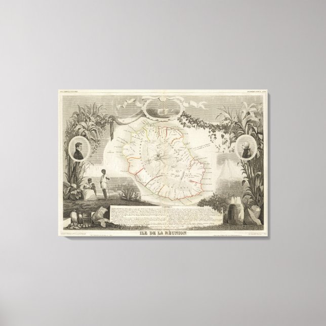 Isle De La Reunion Canvastryck (Framsida)