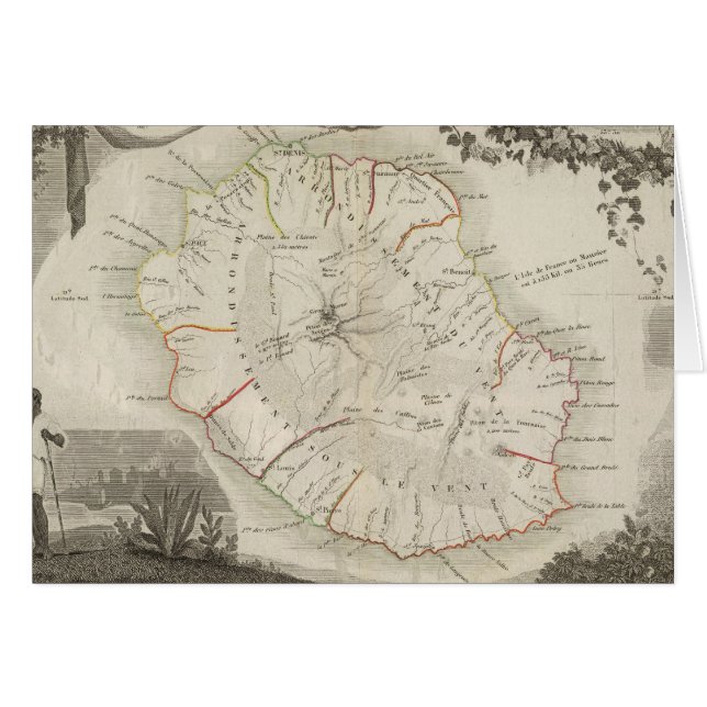 Isle De La Reunion Hälsningskort (Framsidan Horizontal)