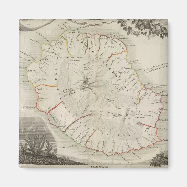 Isle De La Reunion Magnet (Framsidan)