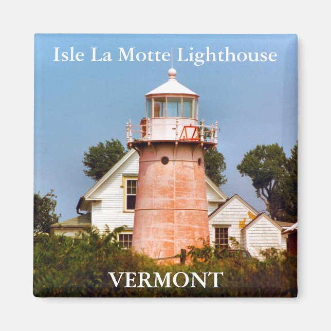 Isle La Motte Lighthouse, Vermont Magnet (Framsidan)