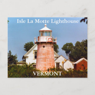 Isle La Motte Lighthouse, Vermont Postcard Vykort