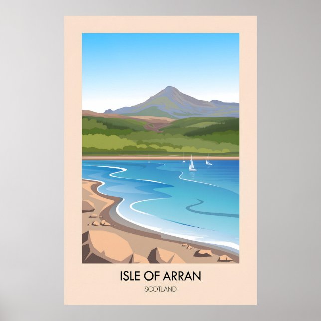 Isle of Arran Skottland Reseskylt Poster (Framsidan)