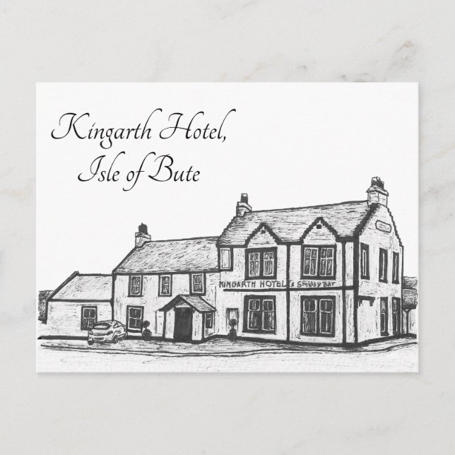 Isle of Bute, Kingarth Hotel- Vykort (Framsida)
