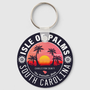 Isle of Handflatan SC Retro Sunset Souvenirs 80-ta Nyckelring