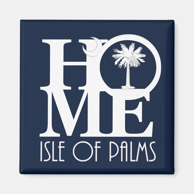 Isle of Handflatan South Carolina HOME Magnet (Framsidan)