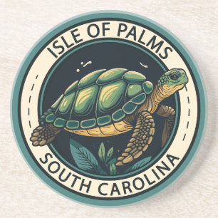 Isle of Handflatan South Carolina Turtle Badge Underlägg