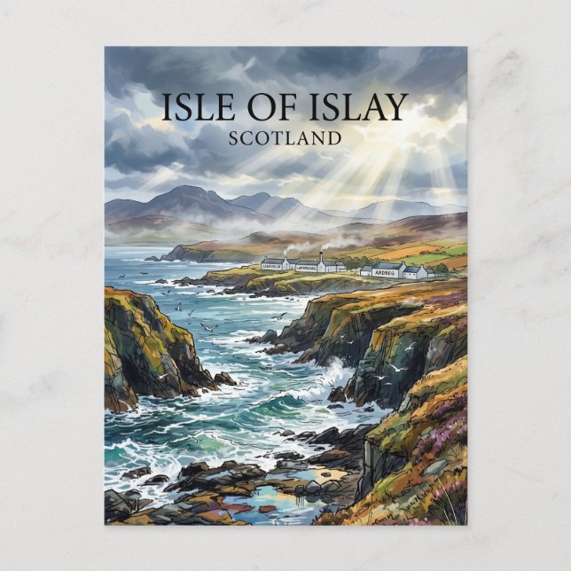 Isle of Islay Skottland Vykort (Framsida)
