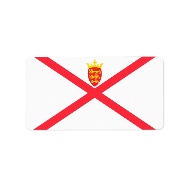 Isle of Jersey flagga Adressetikett (Framsidan)