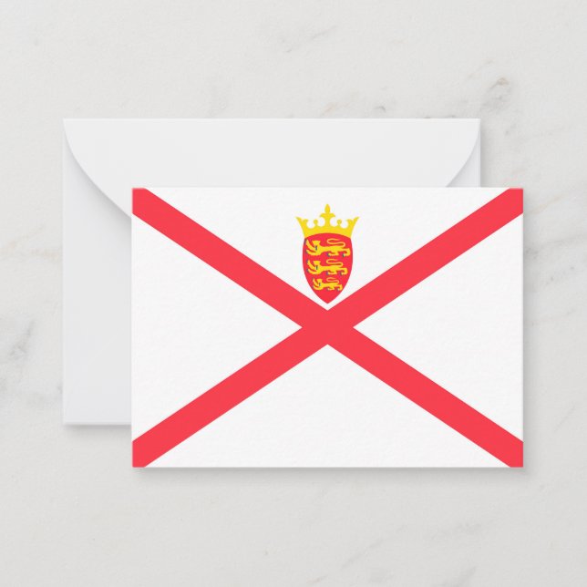 Isle of Jersey flagga Anteckningskort (Framsida)