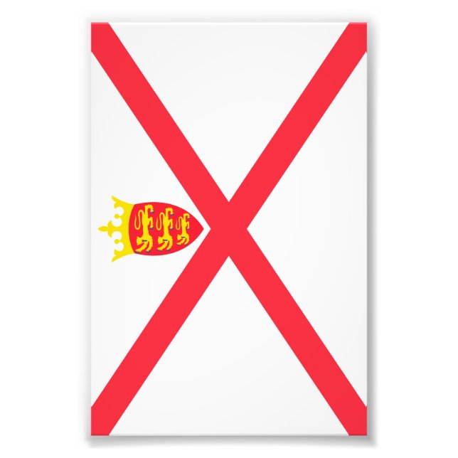 Isle of Jersey flagga Fototryck (Framsidan)
