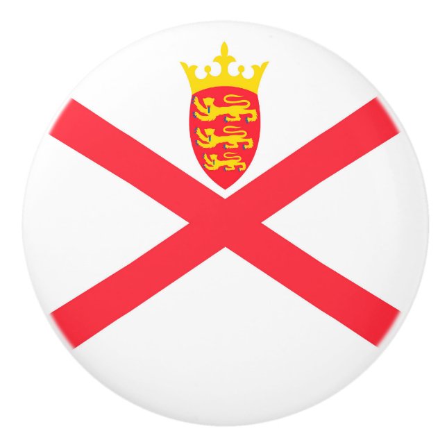 Isle of Jersey flagga Knopp (Framsidan)