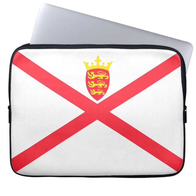 Isle of Jersey flagga Laptop Fodral (Framsidan)