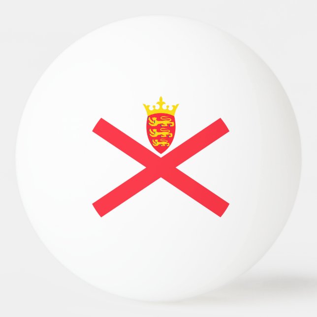 Isle of Jersey flagga Pingisboll (Framsidan)