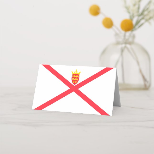 Isle of Jersey flagga Placeringskort (Framsida)