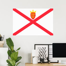 Isle of Jersey flagga Poster