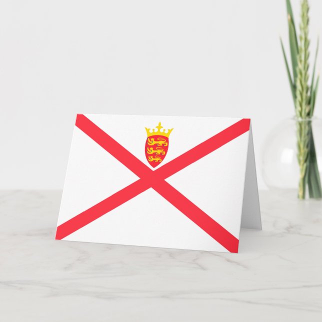 Isle of Jersey flagga Tack Kort (Framsida)