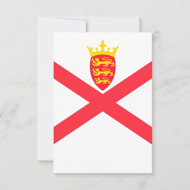 Isle of Jersey flagga Tack Kort (Framsida)