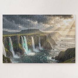 Isle of Legends Coastal Waterfall Jigsaw Puzzle Pussel