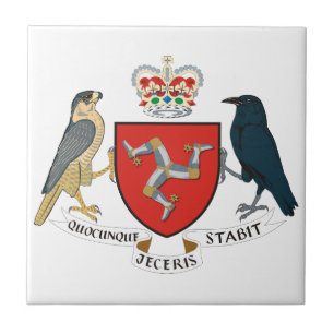 isle of man emblem kakelplatta