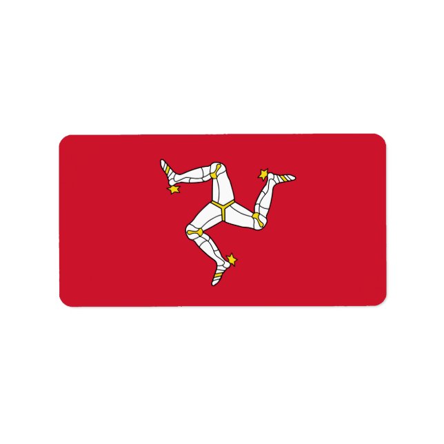 Isle of Man flagga Adressetikett (Framsidan)
