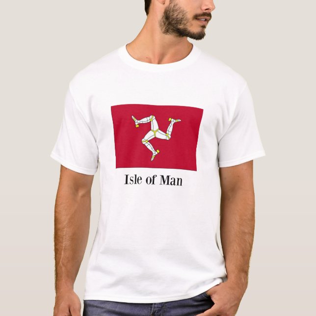 Isle of Man flagga, anpassad design Tee (Framsida)