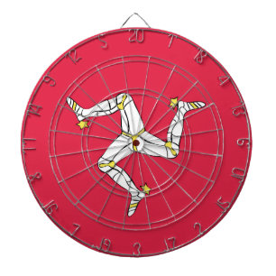 Isle of Man Flagga Emblem Darttavla