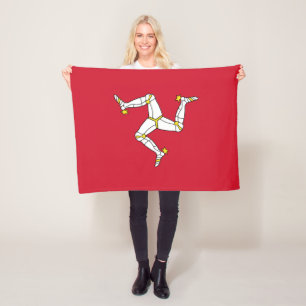 Isle of Man-flagga Fleecefilt