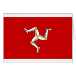 Isle of Man Flagga Hälsningskort