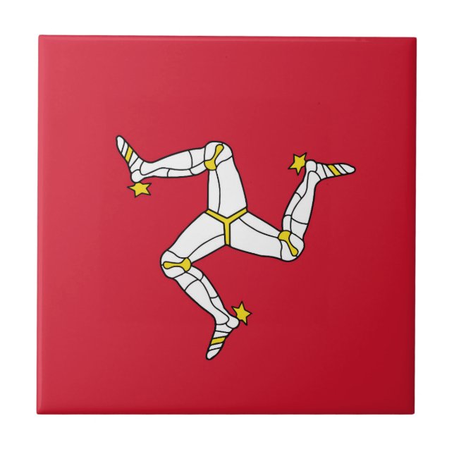 Isle of Man flagga Kakelplatta (Framsidan)