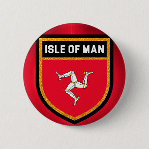 Isle of Man Flagga Knapp