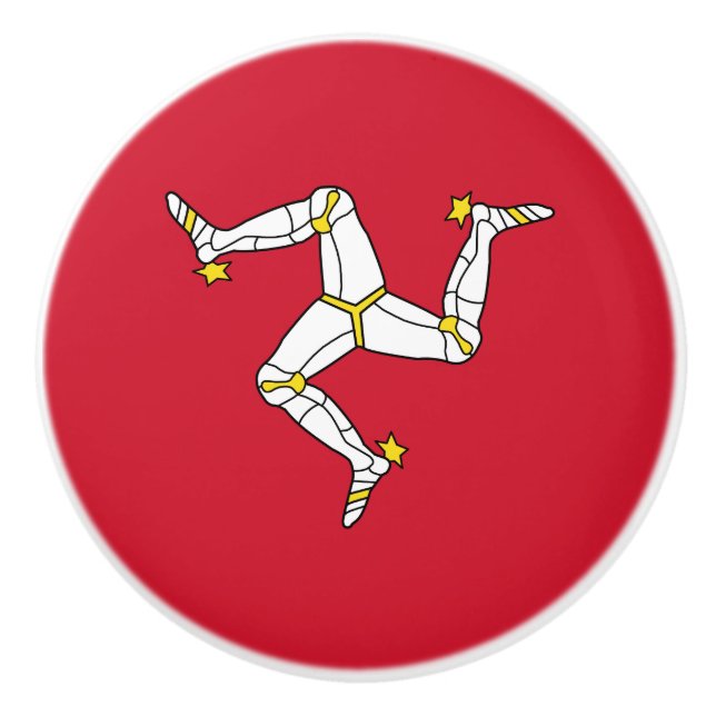 Isle of Man Flagga Knopp (Framsidan)
