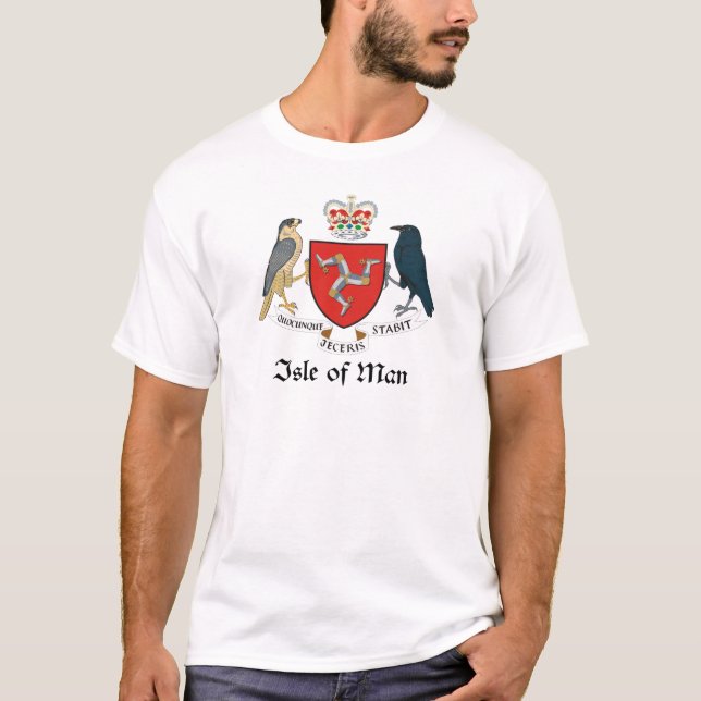 ISLE OF MAN - flagga/logotyp/jacka-of-arm/insignia T Shirt (Framsida)