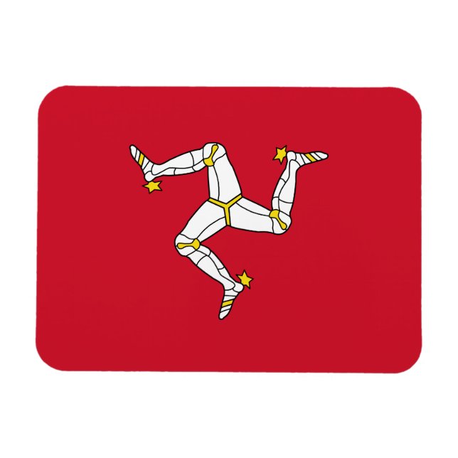 Isle of Man Flagga Magnet (Horisontell)