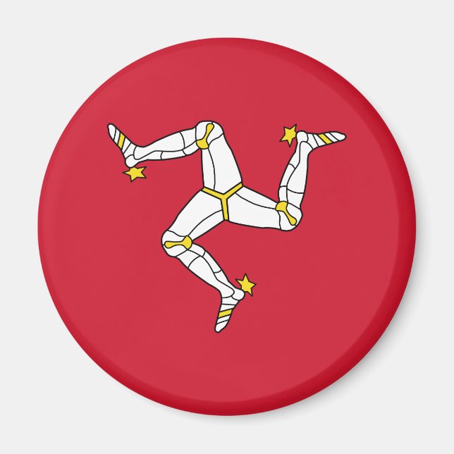 Isle of Man Flagga Magnet (Framsidan)