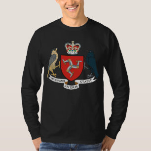 Isle of Man Flagga Manx Emblem Brattagh Vannin Lon T Shirt