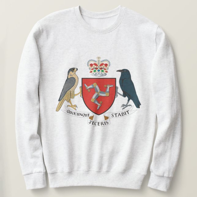 Isle of Man Flagga - Manx Emblem Sweatshirt (Design framsida)