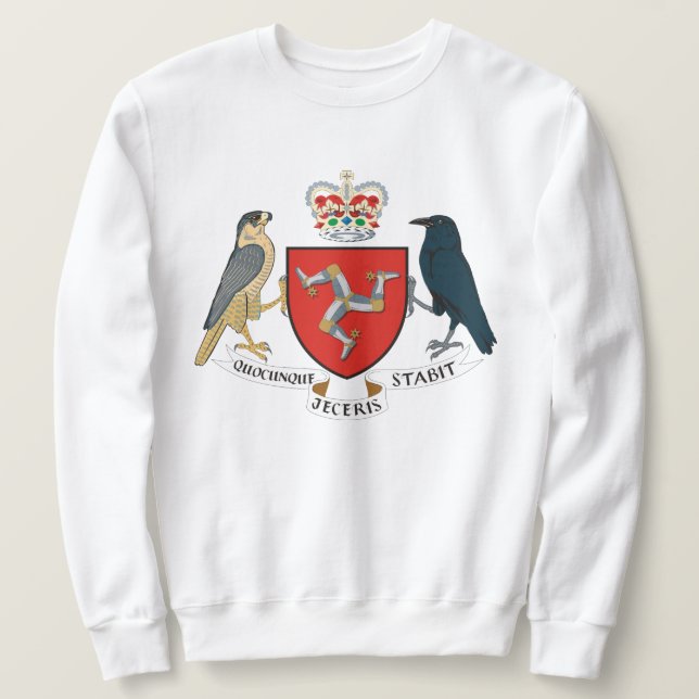 Isle of Man Flagga - Manx Emblem Sweatshirt (Design framsida)