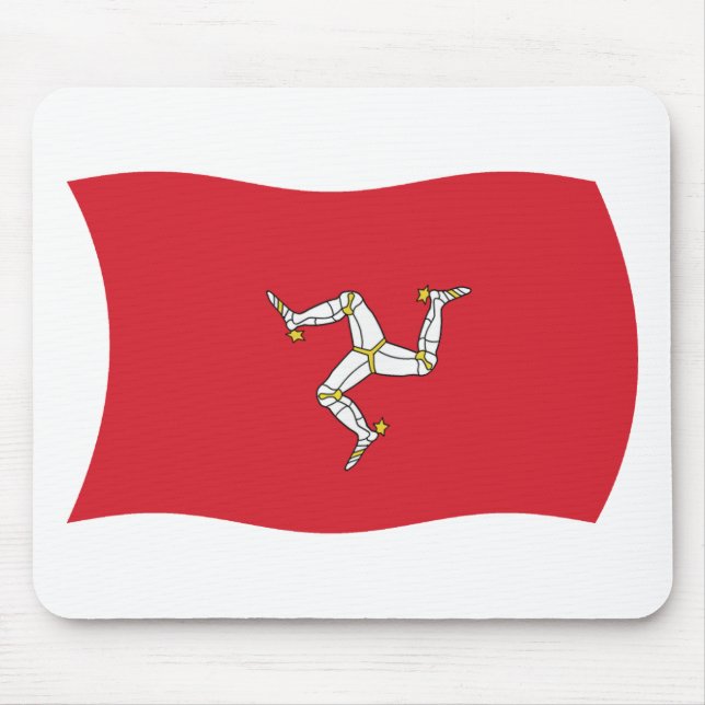 Isle of Man Flagga Mousepad Musmatta (Framsidan)