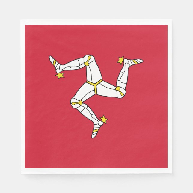 Isle of Man Flagga Pappersservett (Framsidan)