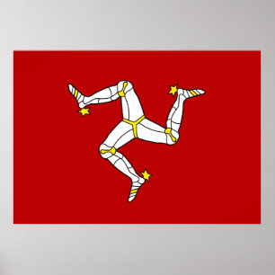 Isle of Man Flagga Poster