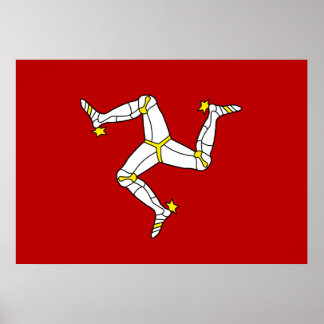 Isle of Man Flagga Poster