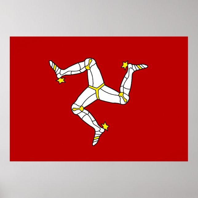 Isle of Man Flagga Poster (Framsidan)